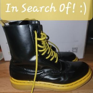 ISO doc martens dr martens black and yellow boot uk4 us women's 6